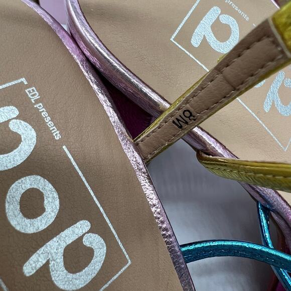 Pop Womens Kallie Heeled Sandals Pink Fuschia Multicolor Size 8 - Picture 5 of 9